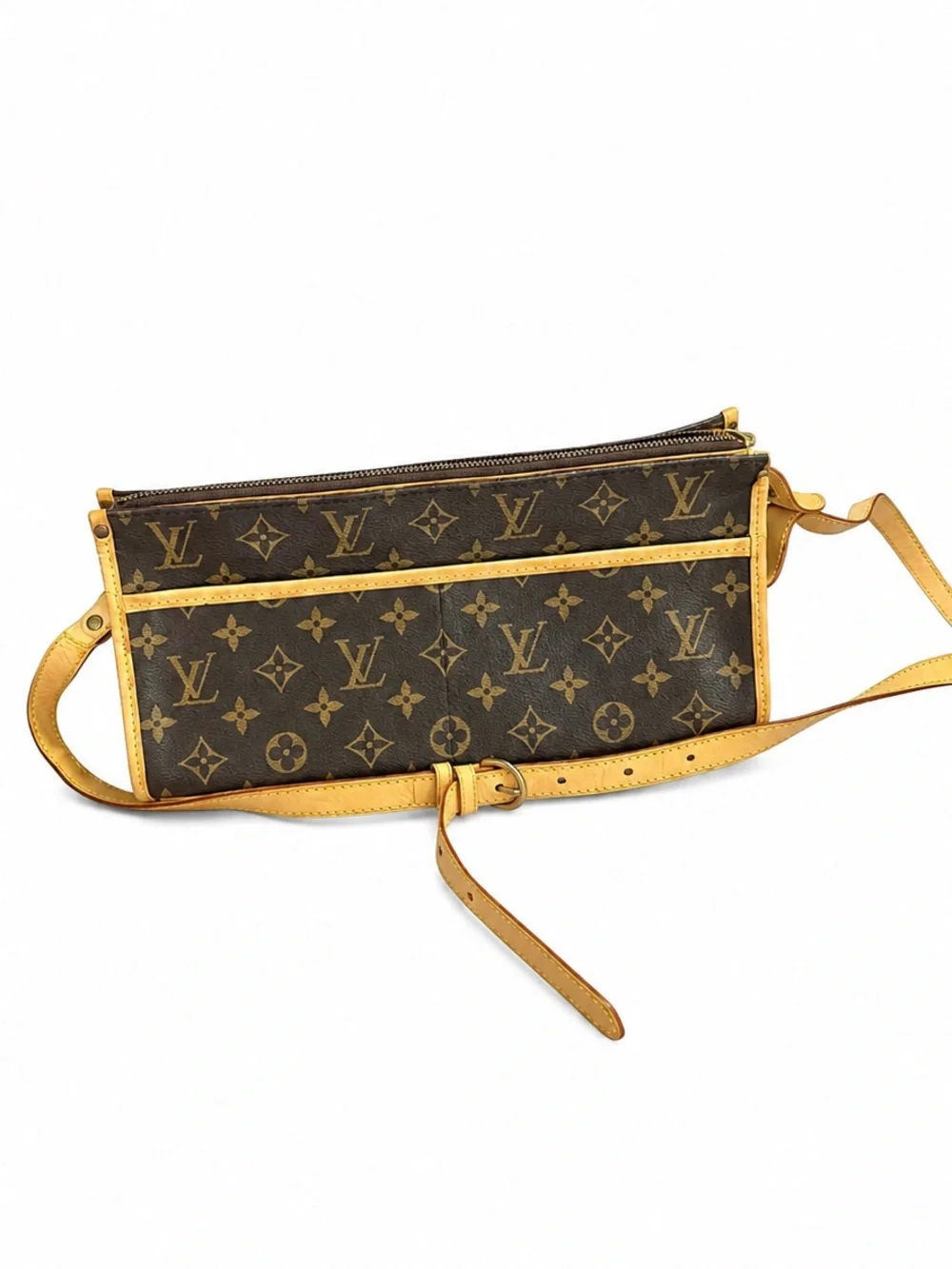 Louis Vuitton Popincourt LV Monogram Canvas Logo Long Purse Shoulder Bag
